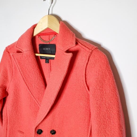 J Crew Daphne Topcoat Boiled Wool winter coat button front Size 2P - Picture 13 of 14